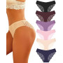FINETOO Lot de 6 Culottes sans Couture Femme Culotte Dentelle Invisible Culottes Confort Slip a La Mode Slips Taille S à XL