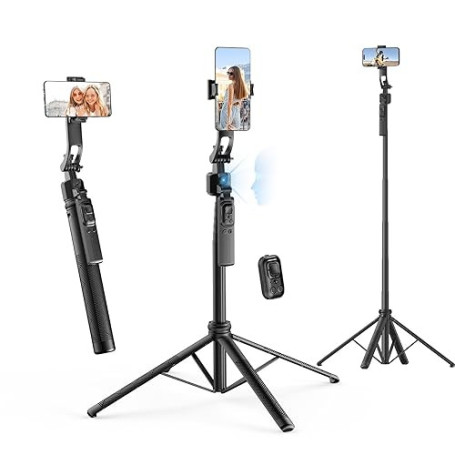 Trépied Suivi Automatique, Rollei Easy Creator Tripod Support Téléphone Suivis Visage Perche Selfie Extensible 38~163cm avec Tél