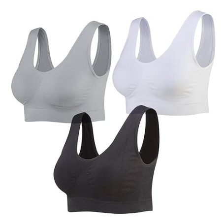 Lemef Soutiens-Gorge de sans Couture Sport Yoga sans Armature avec Coussinets Amovibles pour Femmes