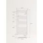CREATE / Warm Towel Advance/Radiateur sèche-Serviettes électrique avec Chauffage et WiFi, Noir / 51,5x11x115,5 cm/Contrôle par A