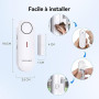 TECKNET Alarme Porte et Fenêtre sans Fil, Alarme et Carillon 2 en 1, Contrôle du Volume à 3 Niveaux, Systeme Alarmes Maison, Ala
