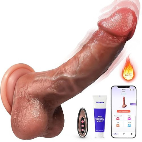 Tagnaff Gode Vibromasseur Va et Vient mit APP Sex Toys Femme, 22 cm Vibromasseur Femme Clitoridien Puissant Va et Vient et 9X9 M