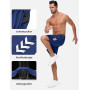 kuzwufs Short De Sport Homme Lot De 3 Séchage Rapide Course d'Entraînement Court Pantalon Fitness Gym Short avec Poches