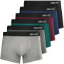 QINCAO Boxers Homme Lot de 6 Coton Pas d'étiquette Qui Gratte sous-vêtement Fitted Trunk Caleçons Ultra Doux Confortale