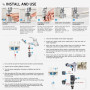 Nettoyage Dentaire à Jet d’Eau Se Connecte au Robinet avec 3 Buses et 3 Brosses Hydropulseurs et Irrigateurs Portable sans Piles