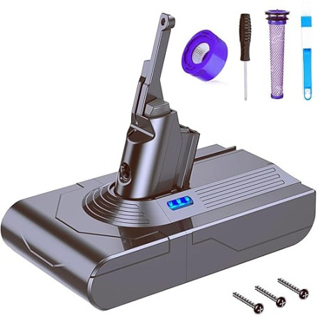 FLYLINKTECH V8 6000mAh Remplacement Batterie Dyson V8 SV10 Li-ion Batterie pour Dyson V8 Absolute Fluffy Animal SV10 Aspirateur