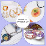 VidaRosa Résine UV 400g de type dur Cristal Clair pour Coulée & Revêtement/Moules/Fabrication de pendentifs de bijoux, boucles d