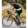 FDX Cuissard à Bretelles pour Homme, Cuissard de Cyclisme rembourré 3D avec Bretelles en Mesh, Poche zippée et Bandes antidérapa