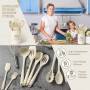 Omtofo 13 Pièces Set Ustensile Cuisine Silicone, sans BPA, Antiadhésive Anti-Rayures Cuisine Accessoires, Passe au lave-vaissell
