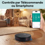 SereneLife Robot Aspirateur Laveur 3-in-1 – Auto-Recharge, Anti-Chute, Nettoyage Automatique, Robot Laveur pour Sols Durs, Tapis