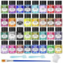 Roizefar Poudre de Mica - Pigment Résine époxy 32 Couleurs, Colorant de Savon, Colorant en Poudre Métallique pour La Fabrication