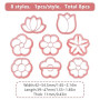 HOBBIESAY 8 pièce Moules à Boucles D'Oreilles en Argile Polymère Tampons en Argile à Fleurs Mini Marguerites Outils en Polymère
