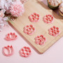 HOBBIESAY 8 pièce Moules à Boucles D'Oreilles en Argile Polymère Tampons en Argile à Fleurs Mini Marguerites Outils en Polymère