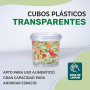 GROWMANIA Lot de 20 seaux en plastique transparent avec poignée 1 l – Boîte de rangement hermétique pour aliments, liquides et p