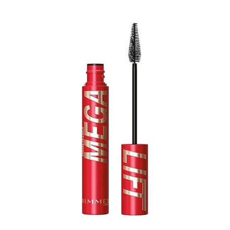 Rimmel Thrill Seeker Mega Lift Mascara, Noir, Mascara Liftant, Sans Bavure, Sans paquets, Sans transfert, Formule Vegan, 10 ml
