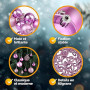 Lot de 100 Boules de Noël en Plastique Robuste Décoration de Noël intérieur extérieur Décoration pour Sapin Rose