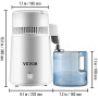 BuoQua Distillateur d'eau 750 W,Distillateur d'acier inox 4 L,Distillateur d'eau pour les laboratoires/les hôpitaux/les clinique