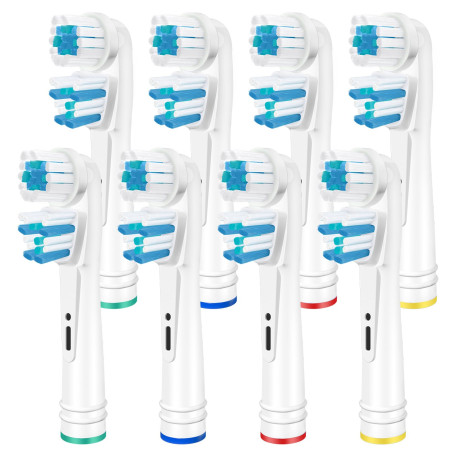 Brossettes de Rechange Dual Clean Compatible avec Oral B – Têtes de Brosse à Dents de Rechange les Brosses à Dents Électriques, 