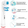 Brossettes de Rechange Dual Clean Compatible avec Oral B – Têtes de Brosse à Dents de Rechange les Brosses à Dents Électriques, 