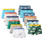 HAGOT 12 Caleçons Coton pour Garçons, sous-Vêtements Doux et Respirants Garcon, Calecon Enfant Culotte Variété