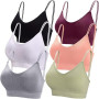 BQTQ 6 Pièces Soutien-Gorge à col en V rembourré sans Couture Bralette avec Rembourrage Amovible pour Femme
