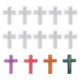 Craftora 10pcs Moules en Silicone Croix 3D Moules Crucifix Croix Résine pour Coulage Résine Époxy UV Fabrication de Bijoux Pâque