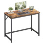 VASAGLE Bureau d'Ordinateur, Table, 50 x 100 x 76 cm, pour Bureau, Chambre, Salon, Cadre en Métal, Marron Rustique et Noir d'Enc