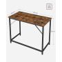 VASAGLE Bureau d'Ordinateur, Table, 50 x 100 x 76 cm, pour Bureau, Chambre, Salon, Cadre en Métal, Marron Rustique et Noir d'Enc