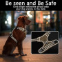 HEELE Harnais Chien, Harnais Anti Traction Réfléchissant Harnais pour Moyen Grand Chien avec Poignée Rembourrée, 1 Boucle sur la