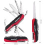 Morpilot Couteau Suisse et Flintstone Set, 15 en 1 Couteau Polyvalent et Allume-feu 5 en 1 avec Sifflet, Tournevis, Ciseaux, Sci