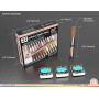 TOOLI-ART Pro Color Series Lot de 22 marqueurs de peinture acrylique, moyens, 3 mm, pour roche, verre, tasses, bois, métal, plas