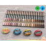 TOOLI-ART Pro Color Series Lot de 22 marqueurs de peinture acrylique, moyens, 3 mm, pour roche, verre, tasses, bois, métal, plas