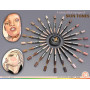 TOOLI-ART Pro Color Series Lot de 22 marqueurs de peinture acrylique, moyens, 3 mm, pour roche, verre, tasses, bois, métal, plas