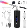Kit Aérographe Sans Fil, 38 Psi, Sans Fil, Portable, Rechargeable, Pour La Décoration Des Ongles, La Décoration De Gâteaux, Le M