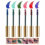 Mascara à fibres de cils, Mascara imperméable de 6 couleurs longue durée charmant, Mascara imperméable volumineux pour cils pour