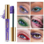 Mascara à fibres de cils, Mascara imperméable de 6 couleurs longue durée charmant, Mascara imperméable volumineux pour cils pour