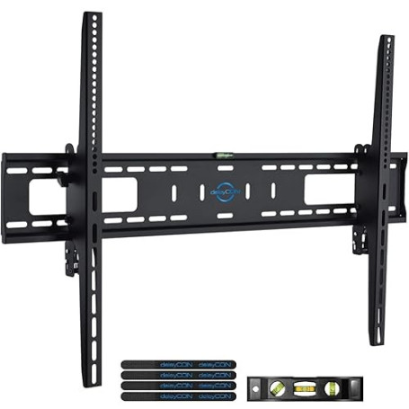 deleyCON Support Mural Universel TV 60"-100" Pouces (152-254cm) Inclinable 75Kg & VESA 900x600 Plasma LCD LED OLED Curved Télévi