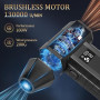 Souffleur de Poussière Sans Fil,110000 RPM Air Comprimé Électrique 180W Puissant avec Écran LED, 3 Vitesses, Batterie 4000mAh, M
