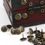 500 Pièces Clous de Tapissier, Basicon Robuste 17X11 MM Bronze Clous Tapissier Décoratifs Clou Rétro DIY Clous d'Ameublement pou