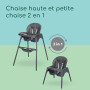 Bebeconfort Meely Plus, chaise haute bébé 2-en-1, 6 mois - 3 ans, coussin rembourré, chaise enfant légère (4 kg), repose-pieds e
