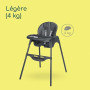 Bebeconfort Meely Plus, chaise haute bébé 2-en-1, 6 mois - 3 ans, coussin rembourré, chaise enfant légère (4 kg), repose-pieds e