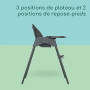 Bebeconfort Meely Plus, chaise haute bébé 2-en-1, 6 mois - 3 ans, coussin rembourré, chaise enfant légère (4 kg), repose-pieds e