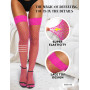 RSLOVE Bas Autofixants Femme Bas Résille de Cuisse Collants avec Dentelle Antidérapant Silicone