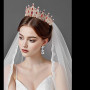 DRESHOW Couronne d'anniversaire pour Femmes Tiare de Cristal pour Filles Accessoires de Cheveux Tiare de Mariage Couronne de Pri