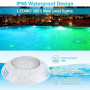 ledmo Éclairage de piscine LED RVB sous-marin, boîtier encastrable PAR56 38 W (remplace les ampoules halogènes de 300 W), étanch