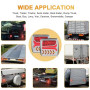AOHEWEI Feux arrière de remorque sans fil LED Feux arrière de camion magnétiques sans câble 12 V approuvés ECE avec prise 7 broc