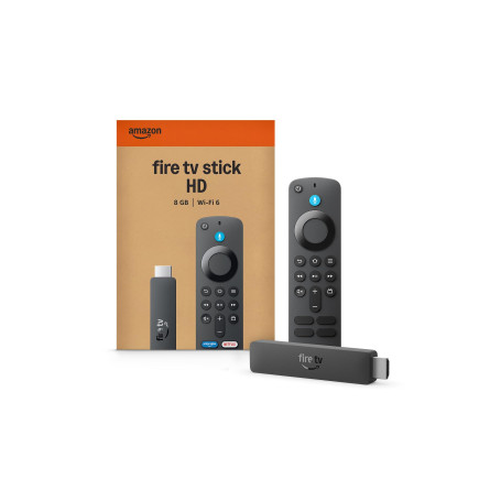 Amazon Fire TV Stick HD (nouvelle génération) : TV gratuite et en direct, télécommande vocale Alexa, alimentation via votre TV, 