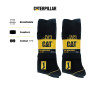 Caterpillar 4 Paires Chaussettes Longues Travail Hommes - Renforcées Talon et Pointe - Coton