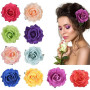 URAQT Barrette Fleur Pince à Cheveux, 10pcs Multicolore Broche Epingle à Cheveux pour les Femmes Filles pour la Plage la Fête le