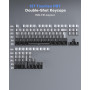 OMOTON Capuchons de Touches en Français, Cherry Profil 127 Touches PBT avec extracteur de Touches, Gravur Latéral pour MX Switch